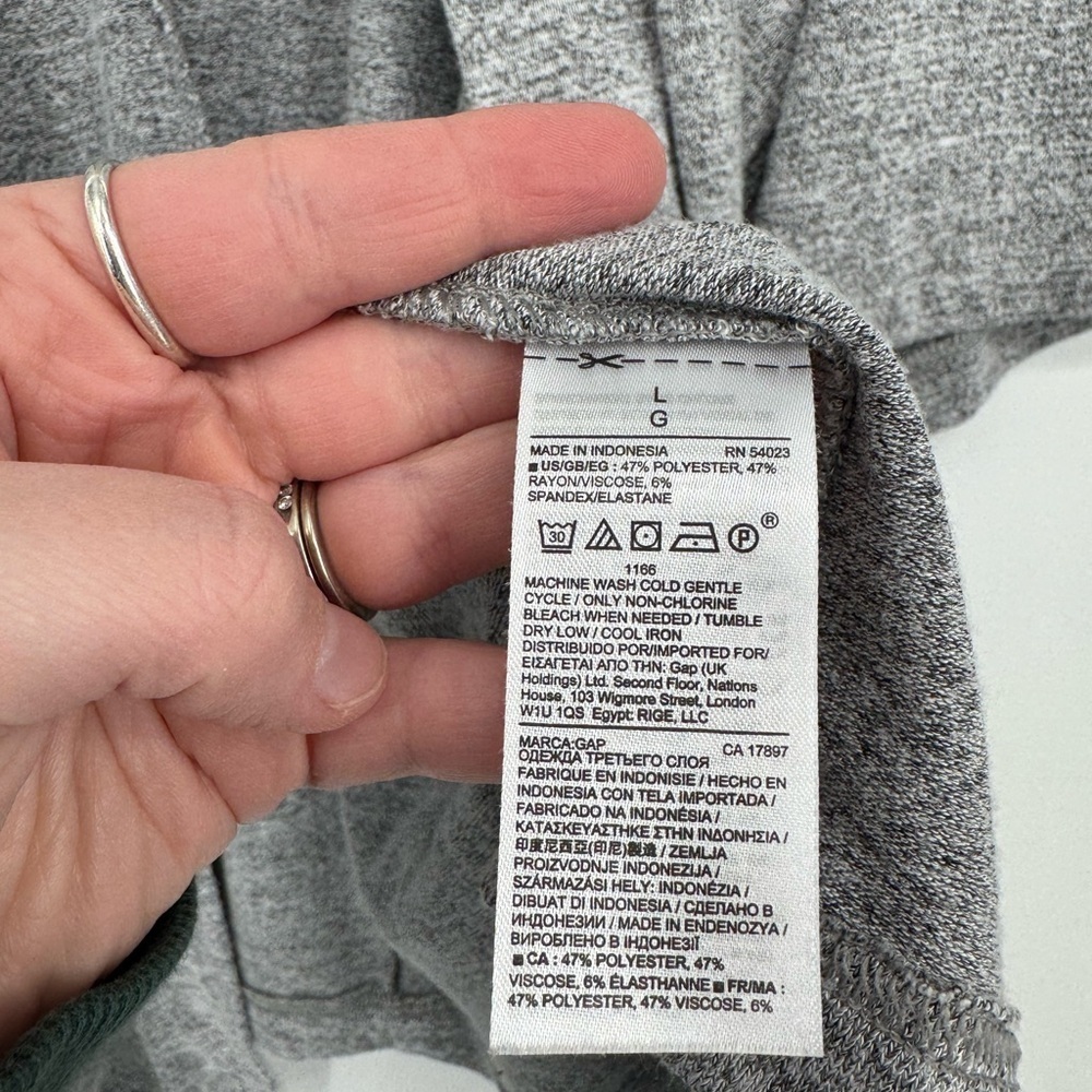 GAP Women's Heather Gray Women's Open Cardigan with Belt Size Large - Picture 5 of 8